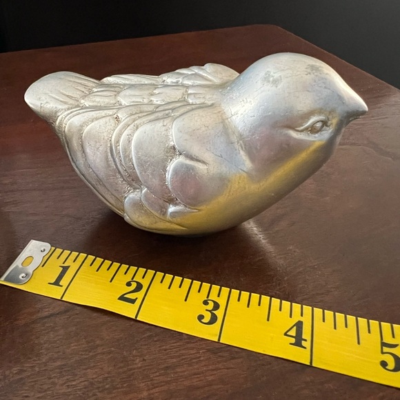 Pottery Barn Kids- silver leaf decorative bird curios. - Picture 8 of 9